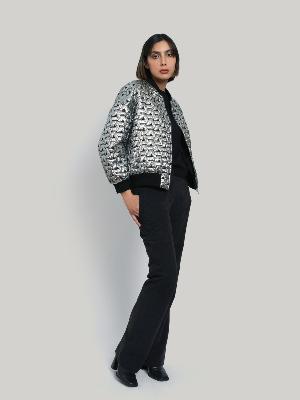 BOMBERS MATELASSÉ ARGENT